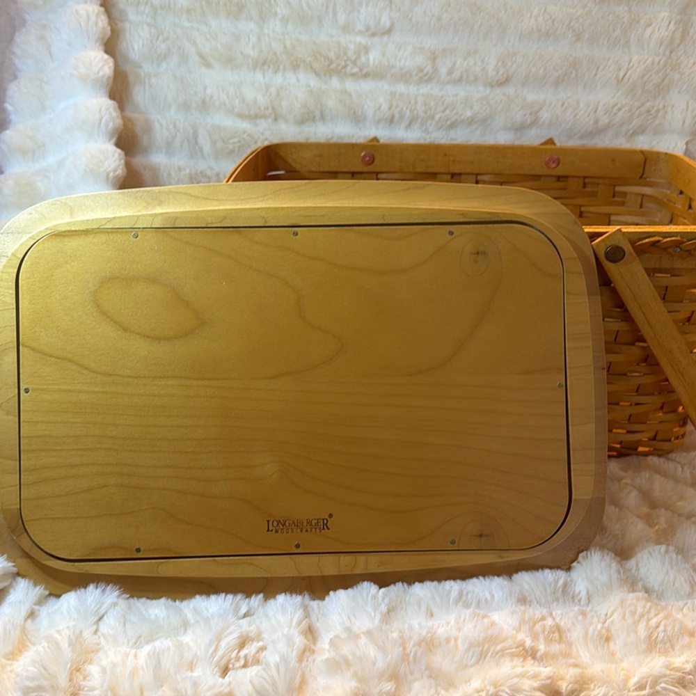 🐈‍⬛ Longberger Founders Market  Basket plastic clear liner approx 15”x8”x10” - Picture 6 of 12
